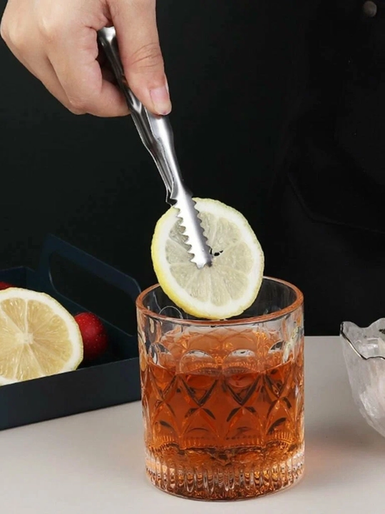 Кухонные щипцы из нержавеющей стали для лимона, льда и фруктов,аксессуар для кухни и бара