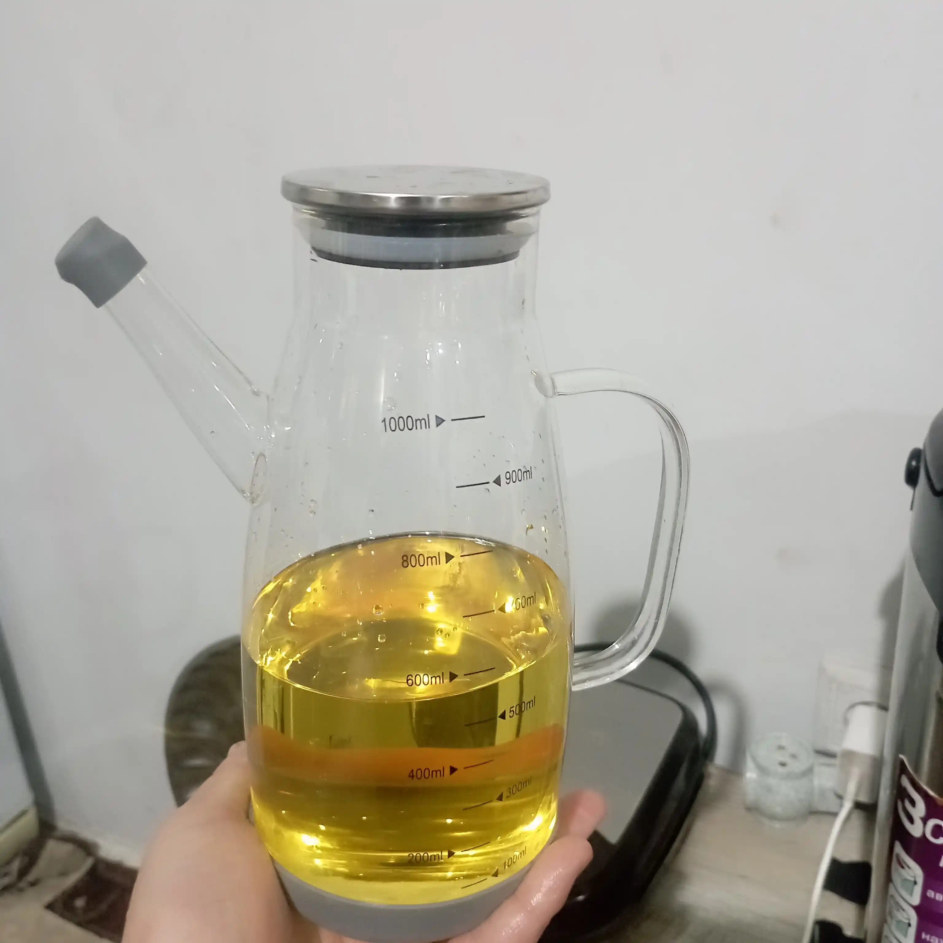 Стеклянная ёмкость для масла, 1000 мл