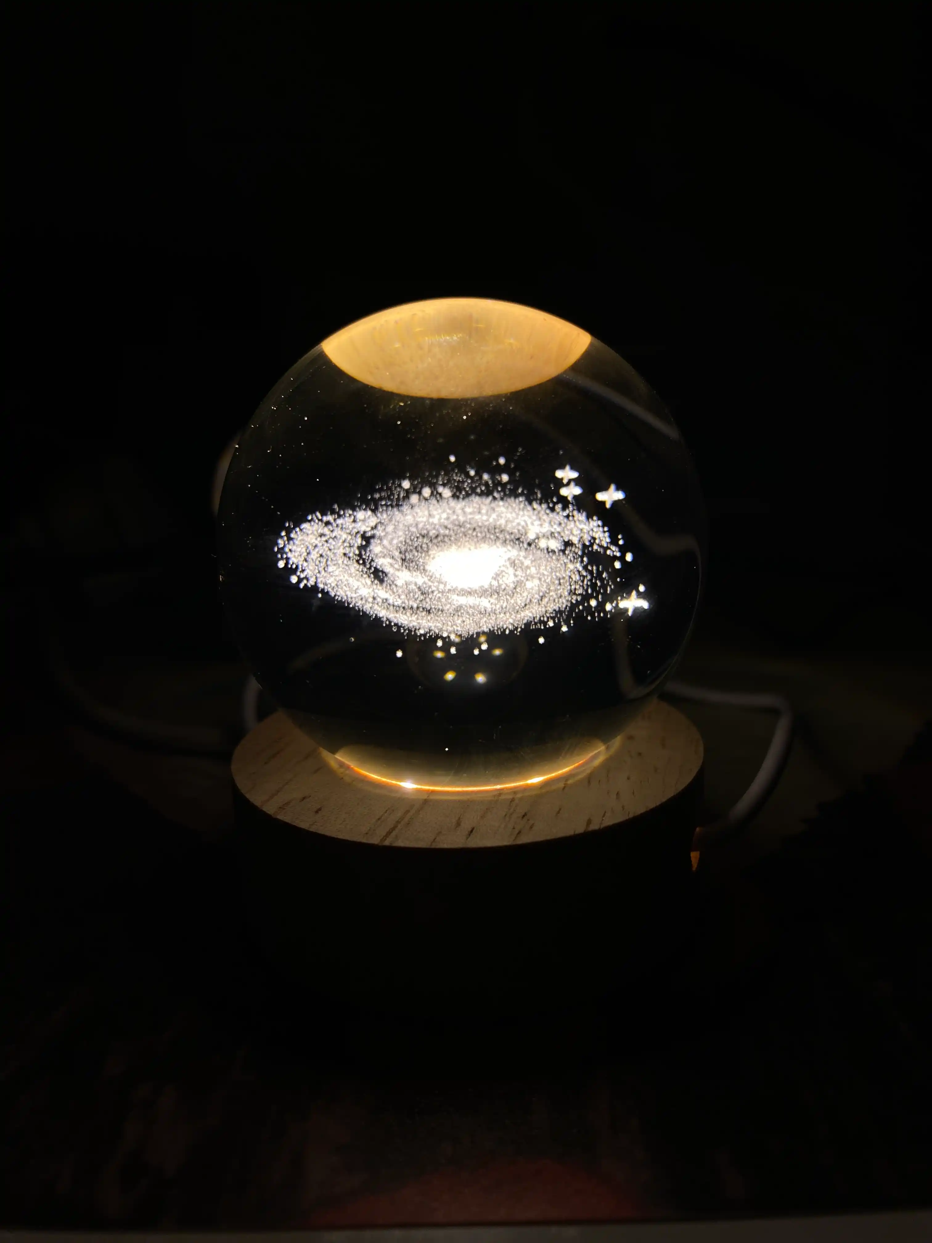 Хрустальный шар-ночник 3D, RGB с лазерной гравировкой светильник, для подарка, 6 см, 8 см