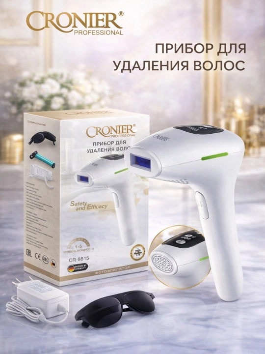 CRONIER CR-8815 IPL lazer epilator, uy sharoitida tuklarni olib tashlash qurilmasi - 