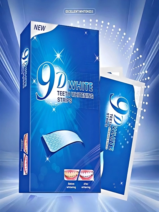 Отбеливающие полоски для зубов 9D White, 7 шт - 