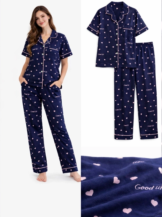Ayollar uchun pijama, uy kiyimi, printli, turli xil rang va naqshlarda