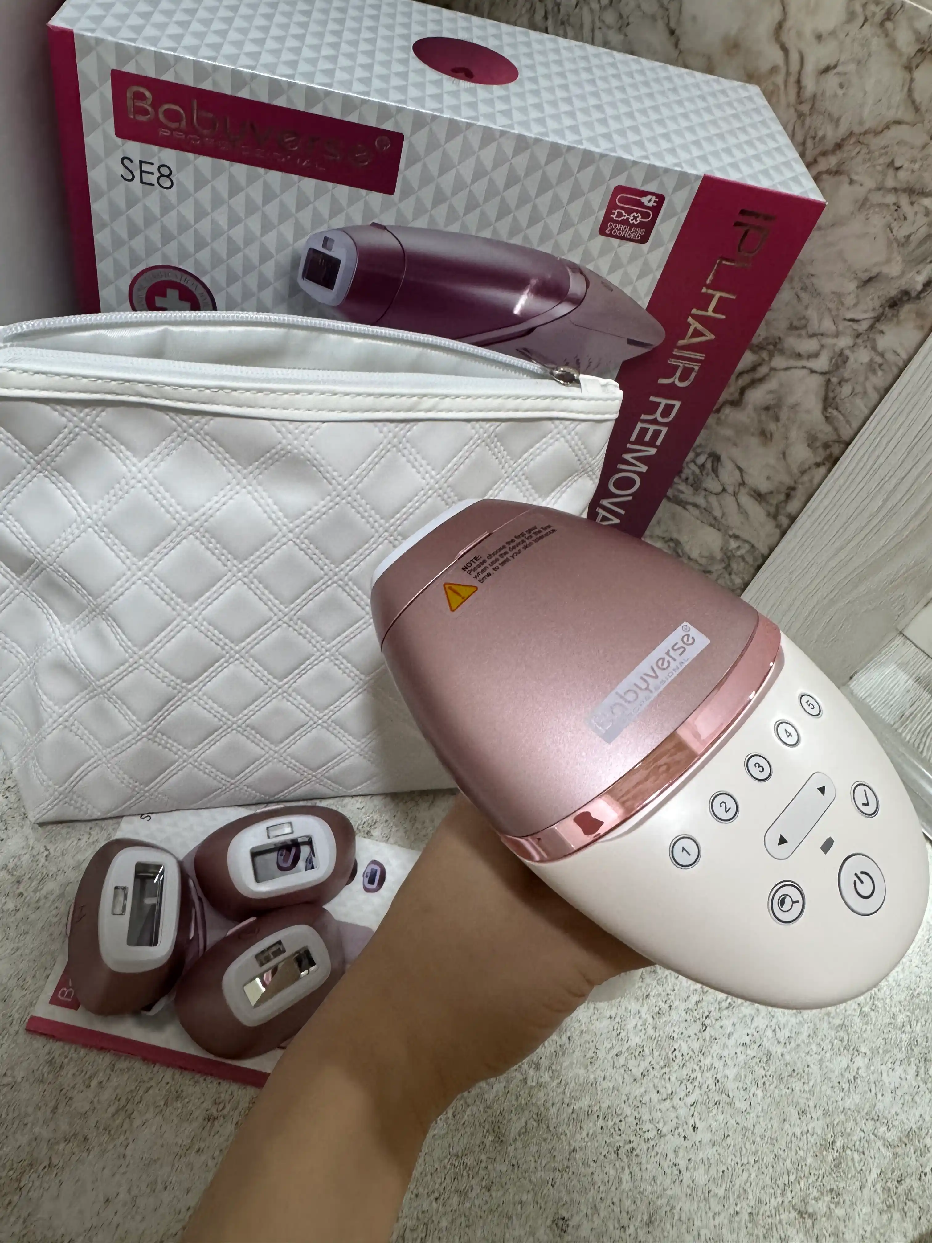 Babyverse Professional fotoepilyator, yuz va tana uchun, sovutish effektiga ega