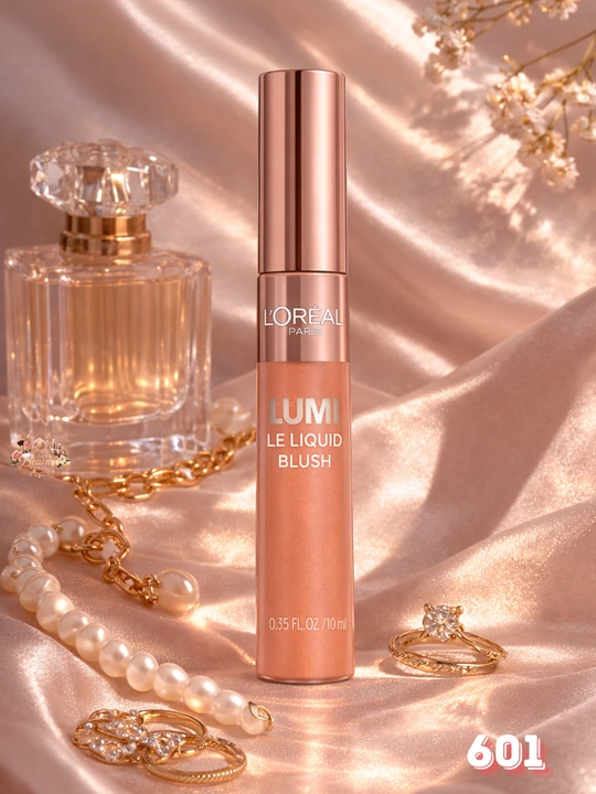 L'Oréal Lumi Liquid Blush,Tabiiy Rang Beruvchi,Yaltiruvchi Suyuq Rumyana Glow Effekt 10 ml - 