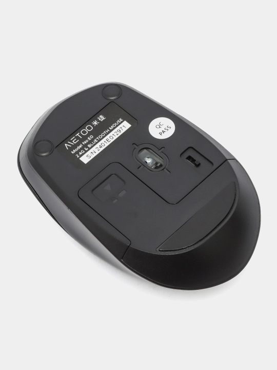 2.4G va Bluetooth bilan ishlaydigan simsiz va shovqinsiz Metoo E0 sichqonchasi