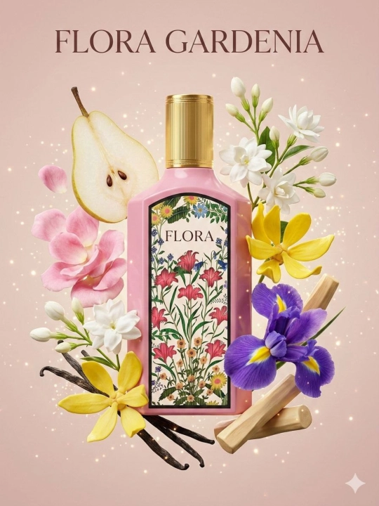 Parfyumlangan suv ayollar uchun atir, Gucci Flora Gorgeus Gardenia-ga asoslangan