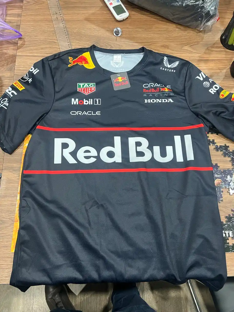 Erkaklar uchun Formula 1 uslubidagi sport futbolkasi, avtosport, kundalik kiyish uchun