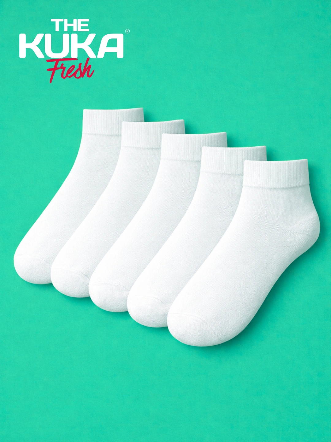 The Kuka Fresh — kalta paypoqlar, 36-41 · oq/rang-barang/qora