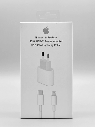 Зарядное устройство для iPhone, быстрая зарядка 25 Вт, с кабелем Type-C — Lightning