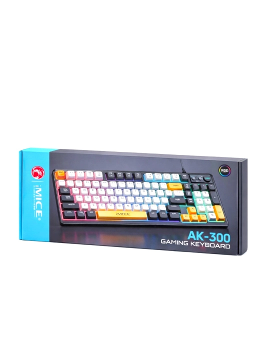 IMICE AK-300 RGB Gaming klaviatura – zamonaviy o‘yin klaviaturasi, rangli yoritish - 