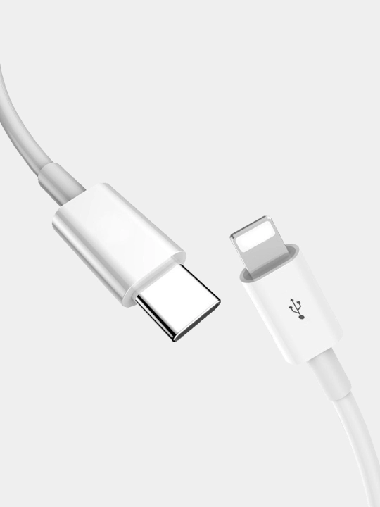 Кабель Type-C — Lightning 1 м для iPhone, быстрая зарядка - 