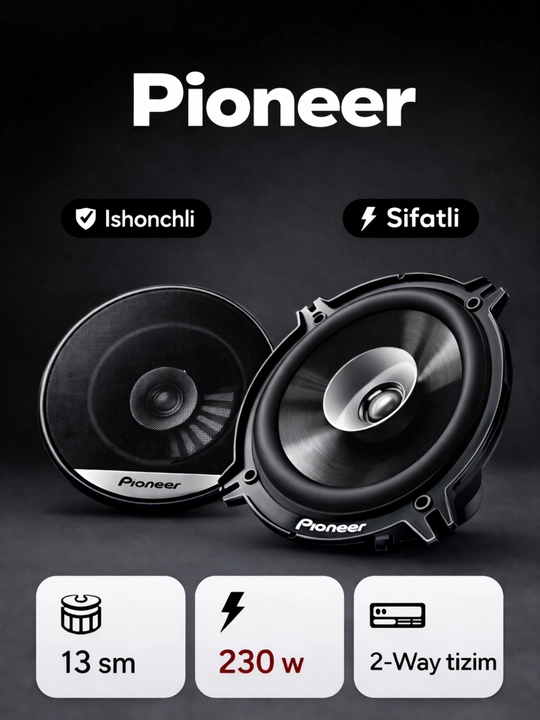 Pioneer TS-G1310F 5.25" (13 см) 230W автомобильная акустика (Dual-Cone)