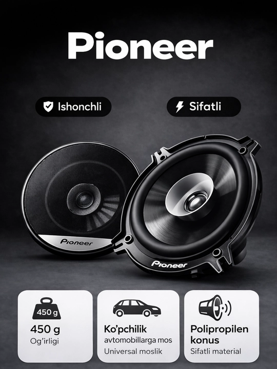 Pioneer TS-G1310F 5.25" (13 см) 230W автомобильная акустика (Dual-Cone)