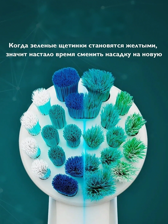 Заменяемая насадка, совместимая с электрическими зубными щетками Oral-B