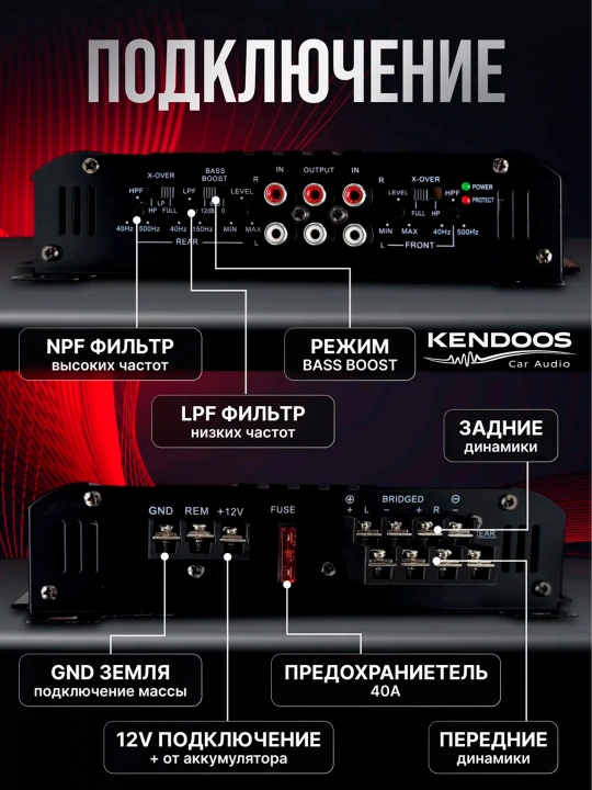 Pioneer TS-4884 4 kanalli, avtomobil kuchaytirgichi