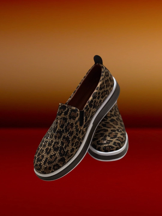 Ayollar uchun leopard mokasinlari, kundalik kiyish uchun