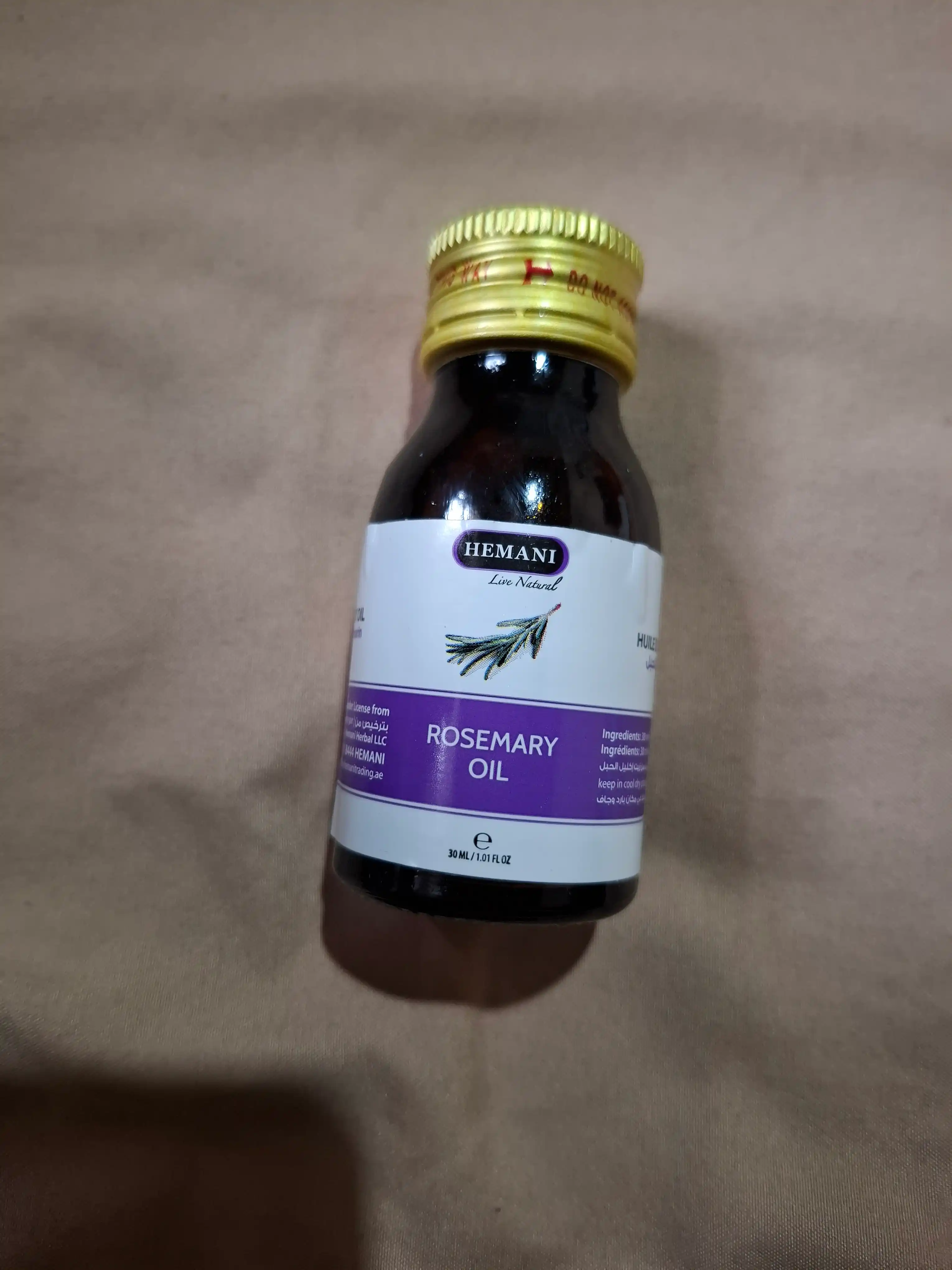Rozmarin yog'i, soch o'sishi va mustahkamlanishi uchun, 30 ml