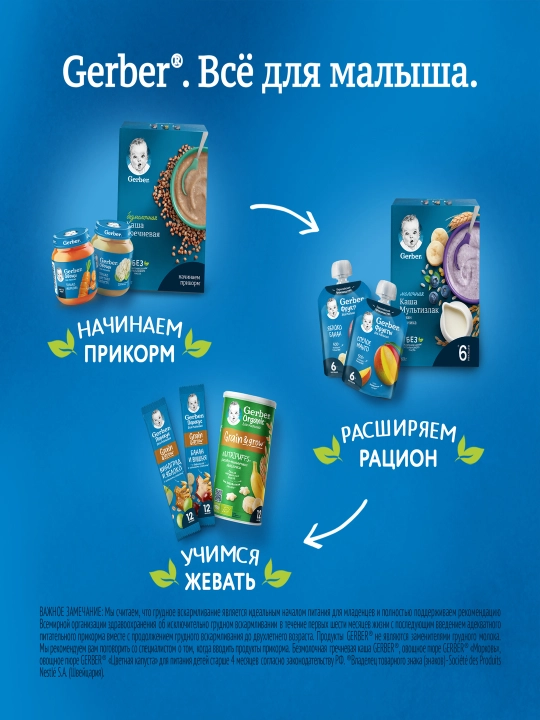 Gerber® "Sutsiz grechkali gipoallergen" bo’tqasi 4 oydan boshlab, 180 g