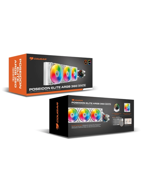 ВО Cougar Poseidon Elite ARGB 360, жидкостное охлаждение, для Intel/AMD, Игровая - 