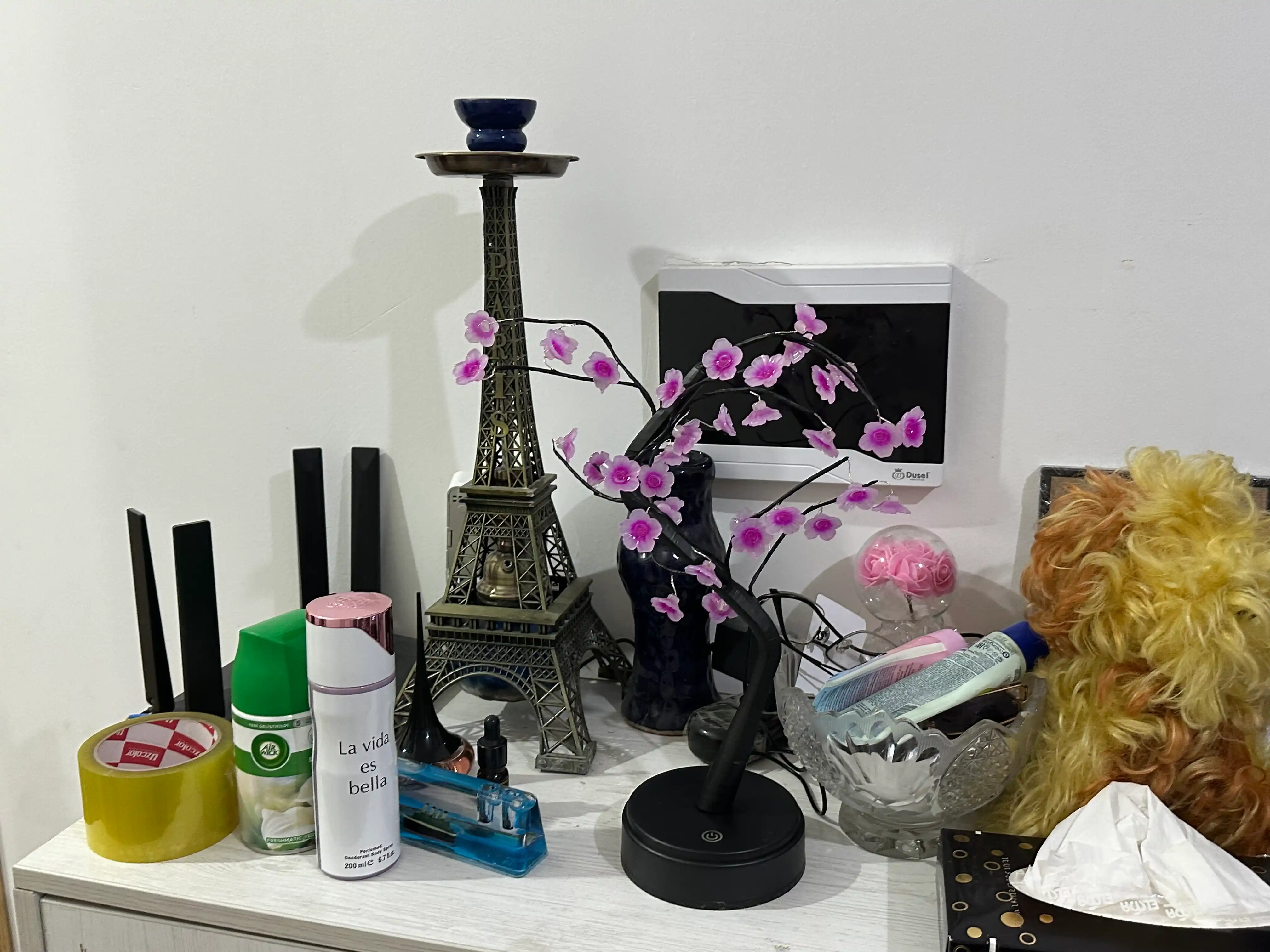 Sakura gullari bilan Bonsay chiroq, LED tungi lampa