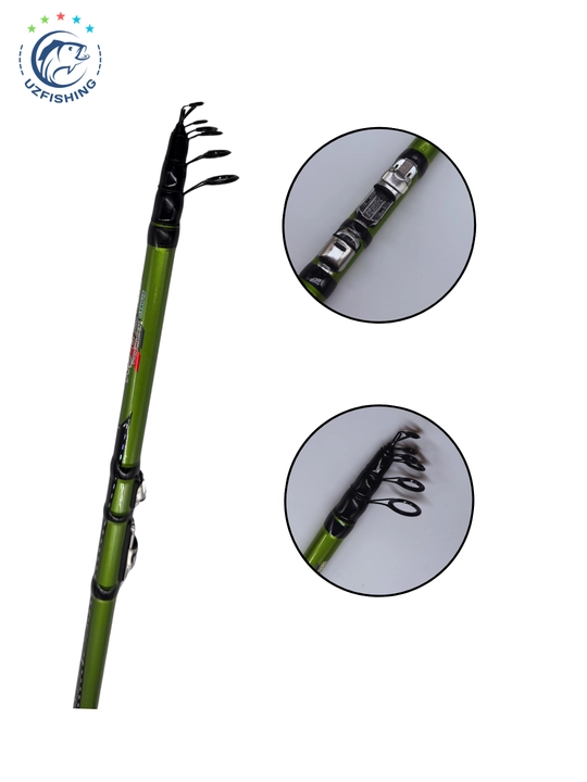 Teleskopik baliq ovlash tayoq 60-120 g kuchli qarmoq spinning