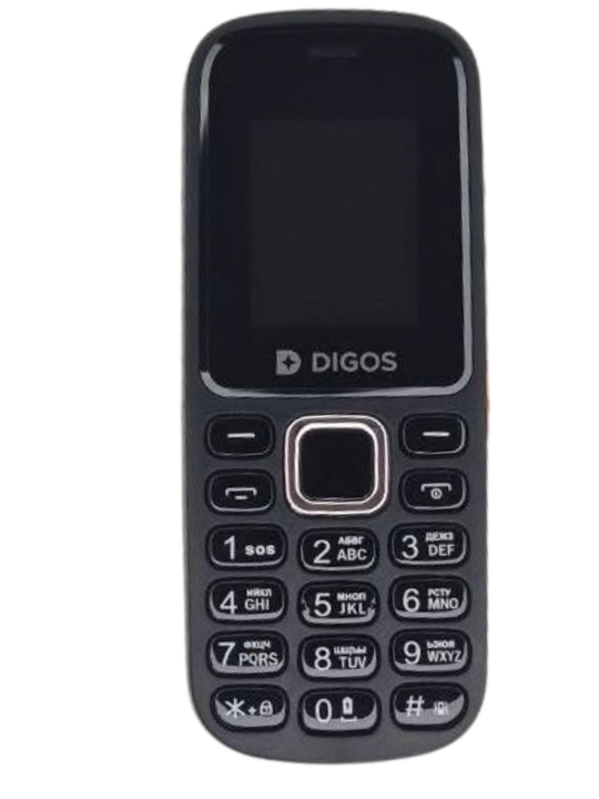 Кнопочный телефон DIGOS 105, есть 2 сим карты. Imei зарегистрирован, есть зарядка. 1000мАч