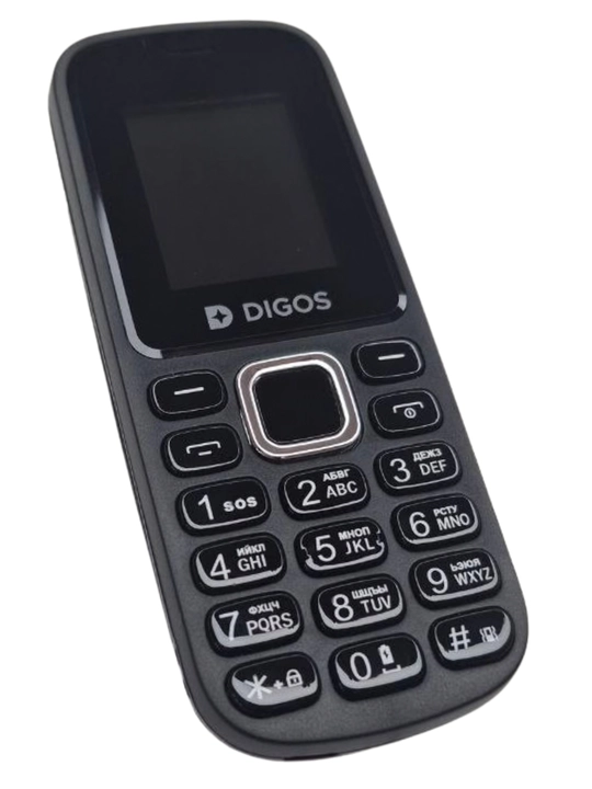 Кнопочный телефон DIGOS 105, есть 2 сим карты. Imei зарегистрирован, есть зарядка. 1000мАч