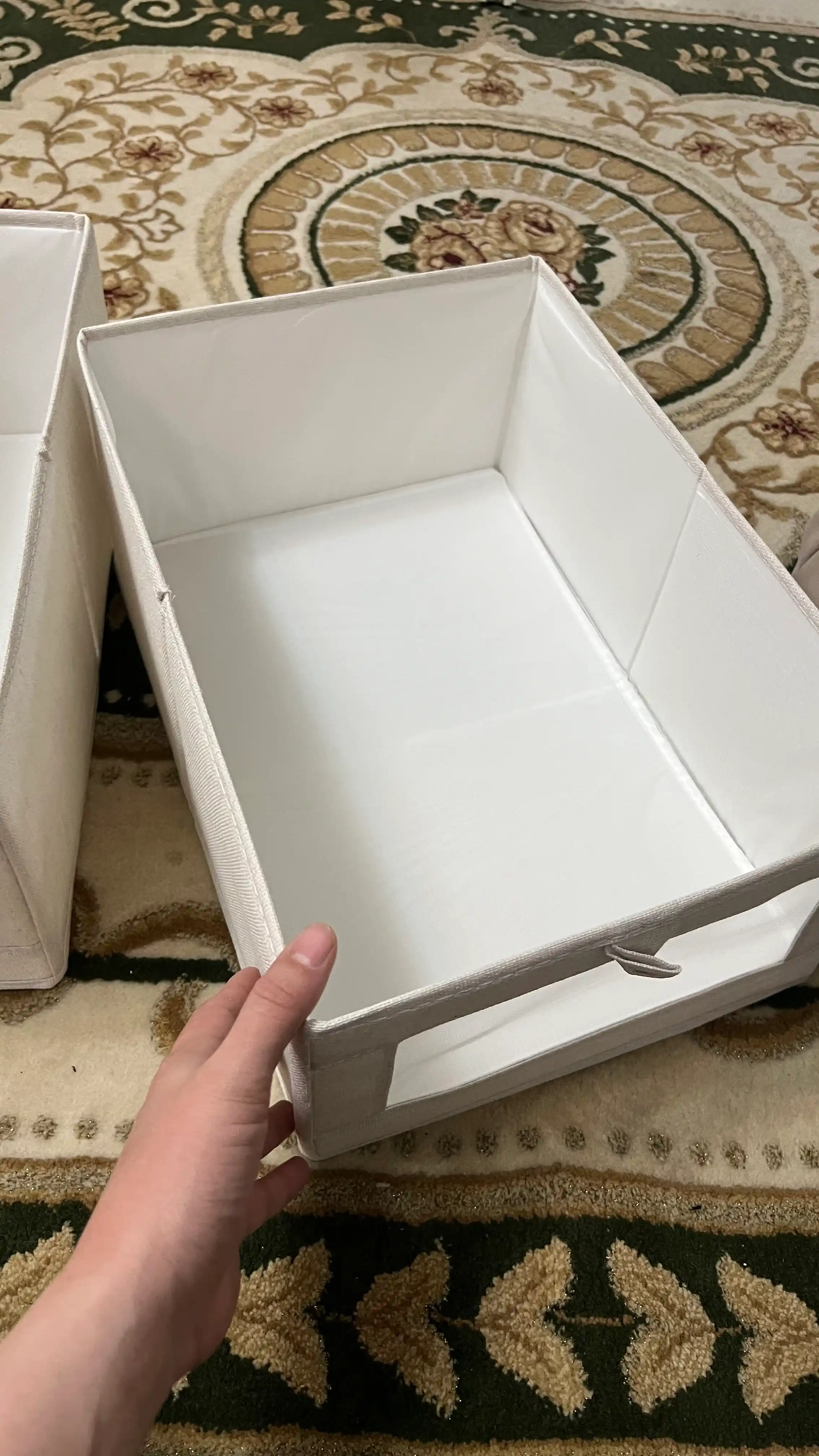 Корзина органайзер для хранения вещей, короб с окошком, складной 40x27x17 см, 1 шт