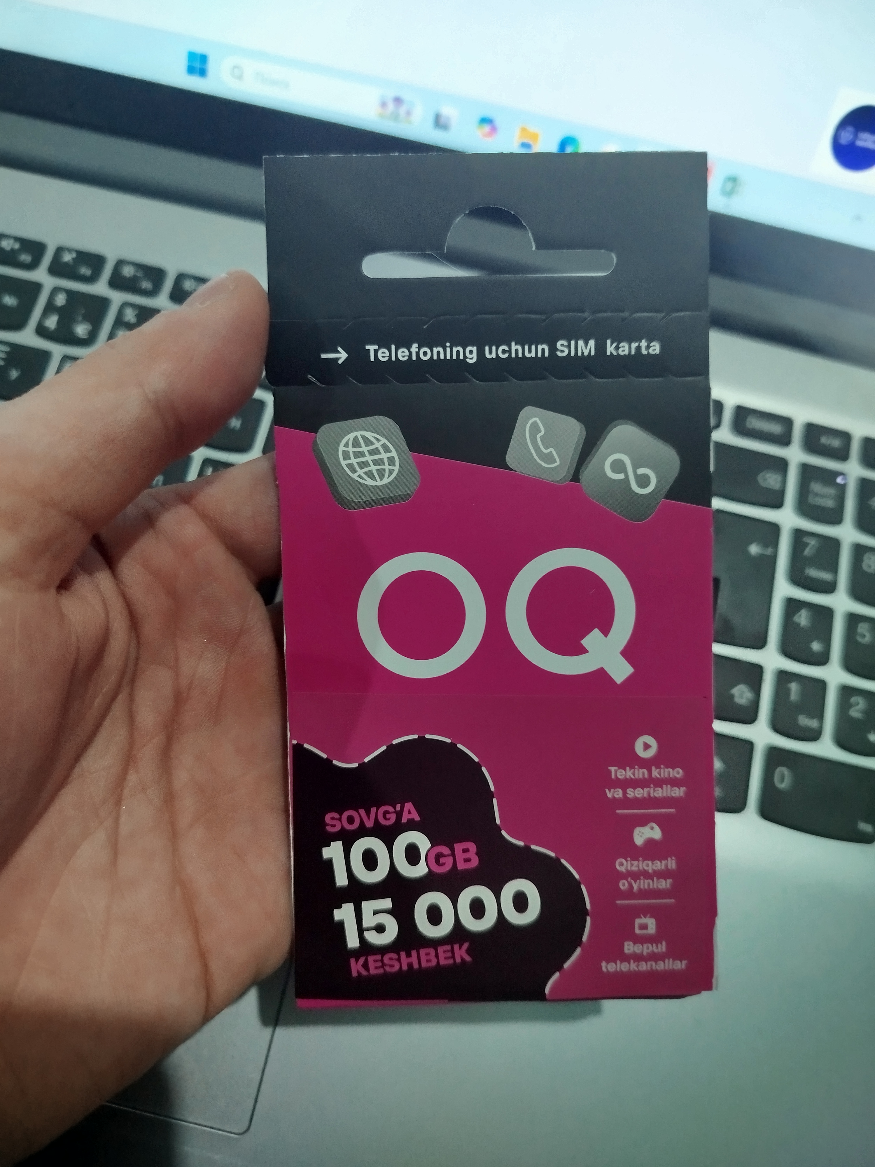 SIM-карты OQ для всех типов мобильных телефонов, 100 ГБ бонус + 15000 бонус
