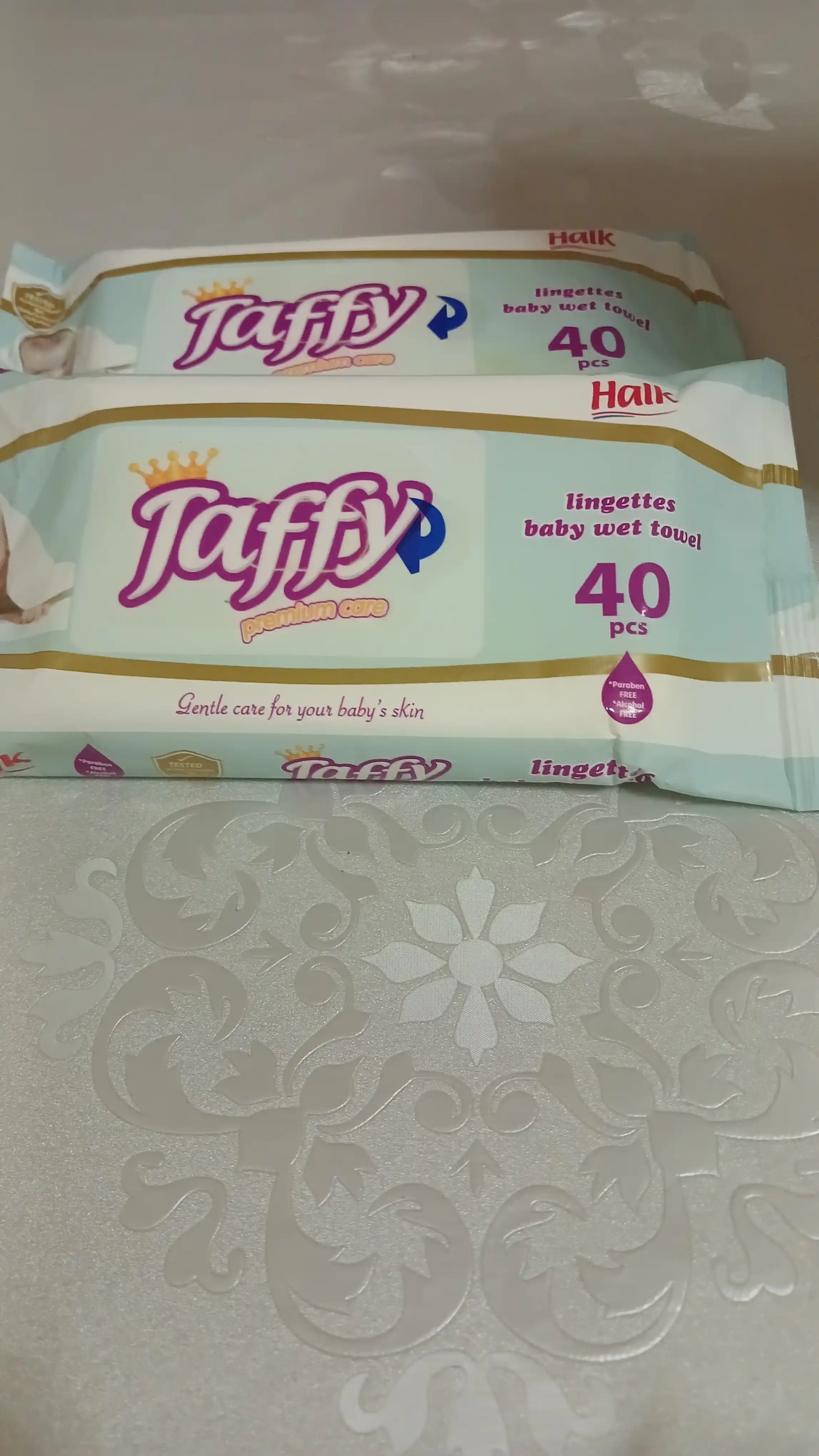 Taffy bolalar nam salfetkalari, 40 dona
