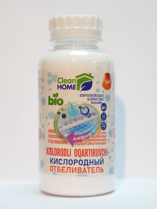 Clean Home Bio kislorodli oqartiruvchi, dog' ketkazuvchi, antibakterial kukun, 330 g - 