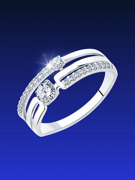 Кольцо из серебра с фианитами SOKOLOV, 94013090