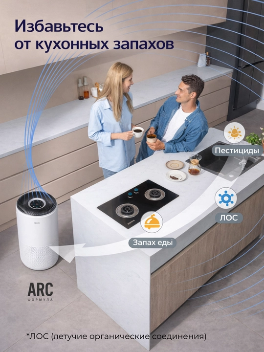 Levoit Core 400S Wi-Fi boshqaruvli havo tozalagich 83 m² gacha xonalar uchun HEPA H13