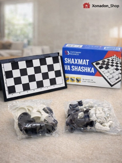 Шахматы, шашки, 2 в 1, 26 * 26 см