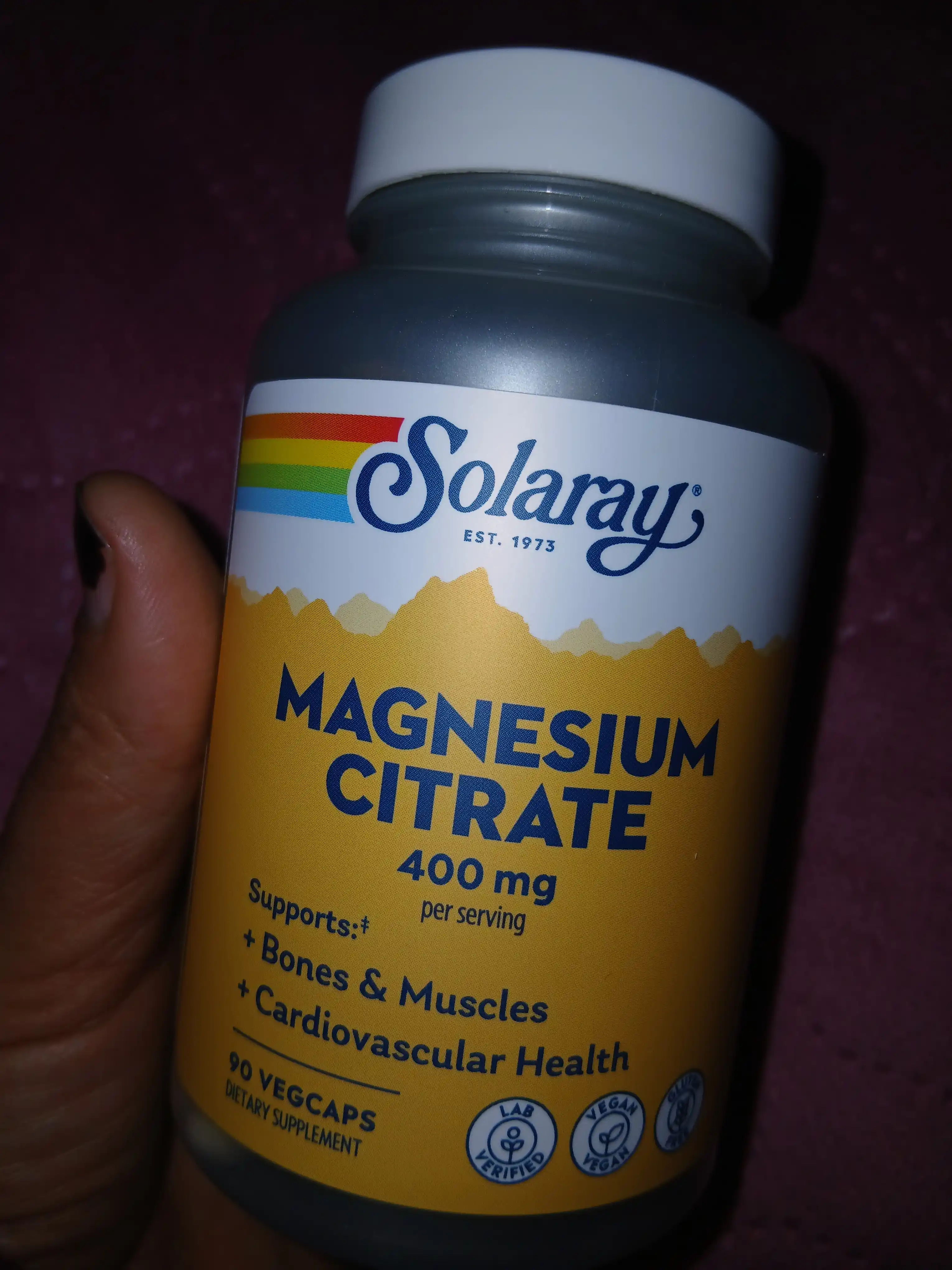 Magniy Sitrat 400 mg Solaray Magnesium Citrate — 90 va 180 kapsula