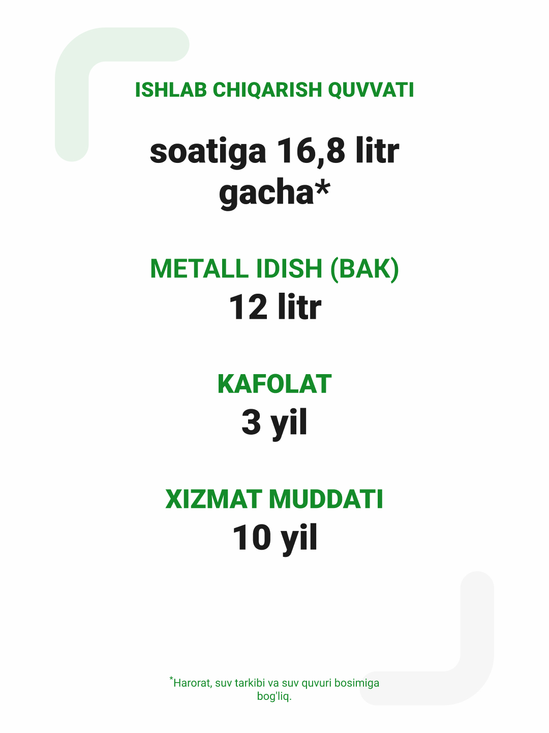 Teskari osmos Geyser Prestige-M, kuniga 200 L, mineralizator, 12 l idish va kran bilan