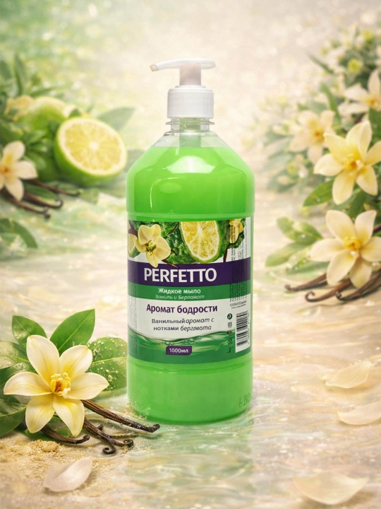 Suyuq sovun Perfetto, vanill&bergamot, 1 l - 