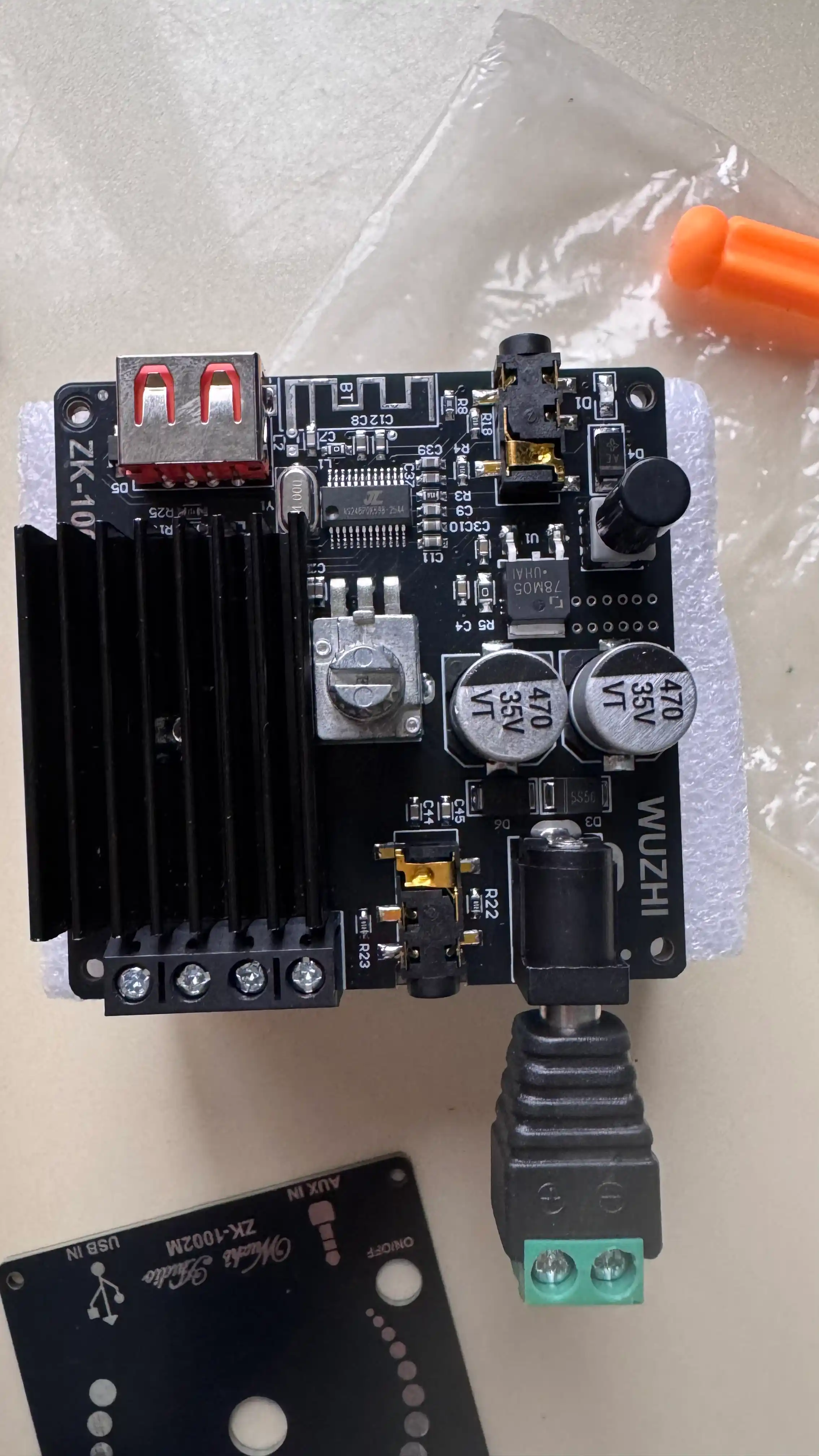 ZK-1002M 100 Вт + 100 Вт (24В, 5A) Bluetooth 5,0 усилитель мощности, аудио плата