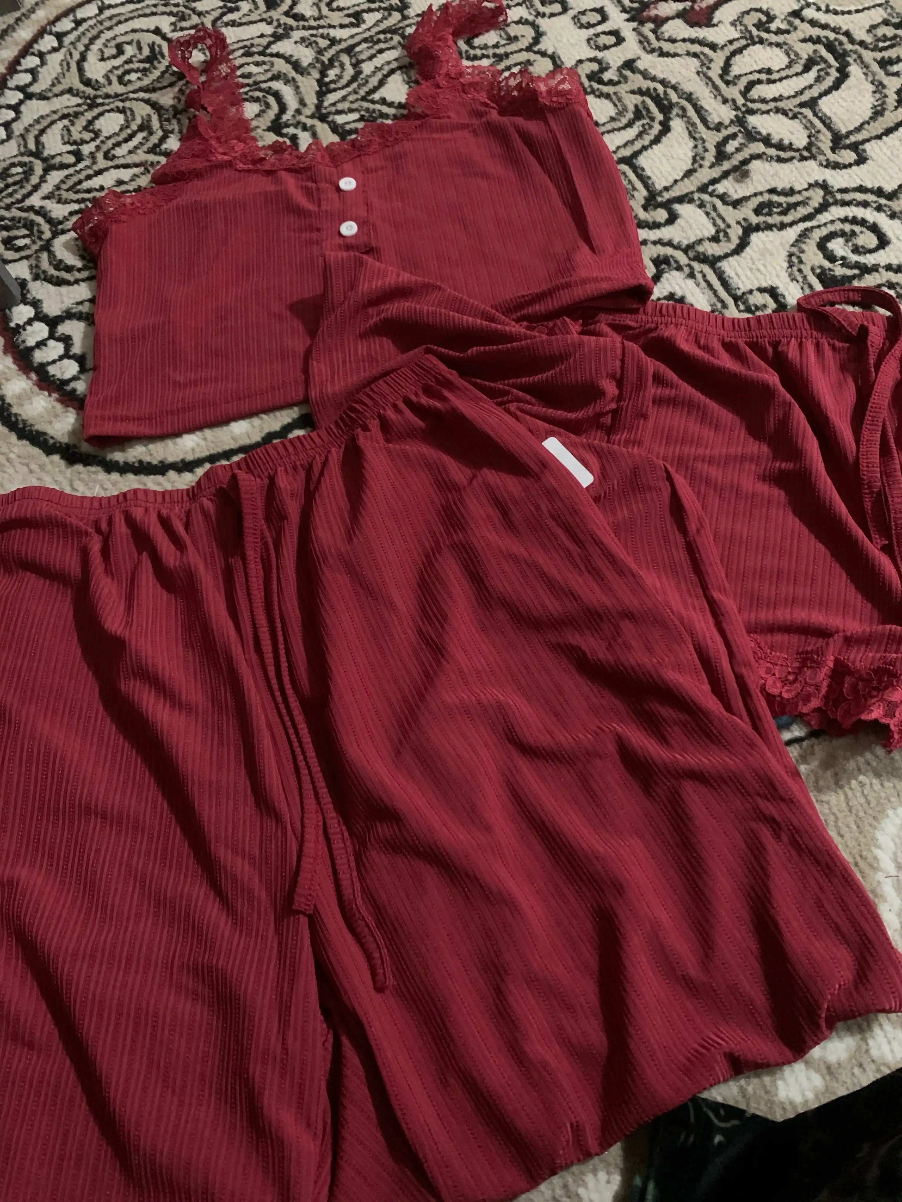 Комплект женской пижамы, 2 в 1, 3 в 1