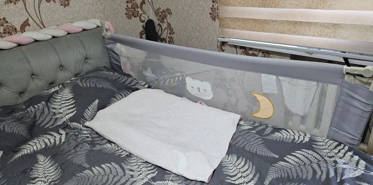 Защитный барьер ограничитель, бортик для кровати, сетка, 200 см, одна сторона