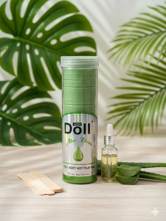 Воск в таблетках для горячей депиляции, Wax Doll, 450 гр, ALOE, GOLDEN, STRAWBERRY, MINT