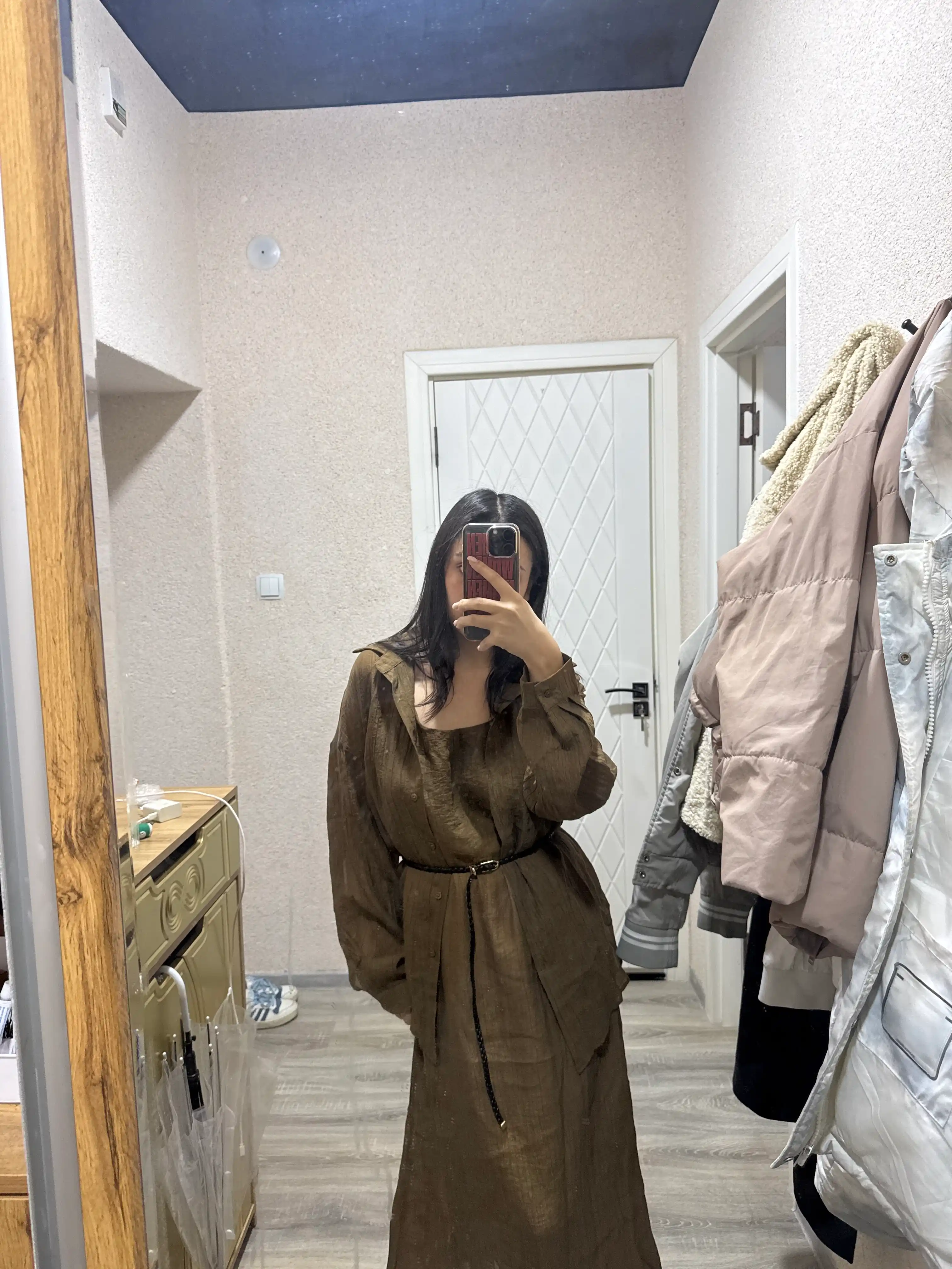 Женское платье летнее  из шифона , двойка рубашка и платье на регулирующихся брительках