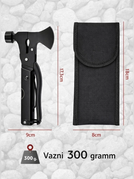 Bolta, ko‘p funksiyali asbob, uy, sayohat, erkaklar uchun sovg‘a, arra, bolg‘a