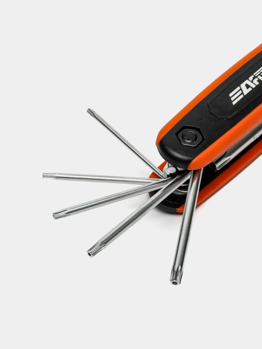 Набор складных ключей Torx/Hex AFIXS: сталь Cr-V, 8 размеров и эргономичная ручка - 