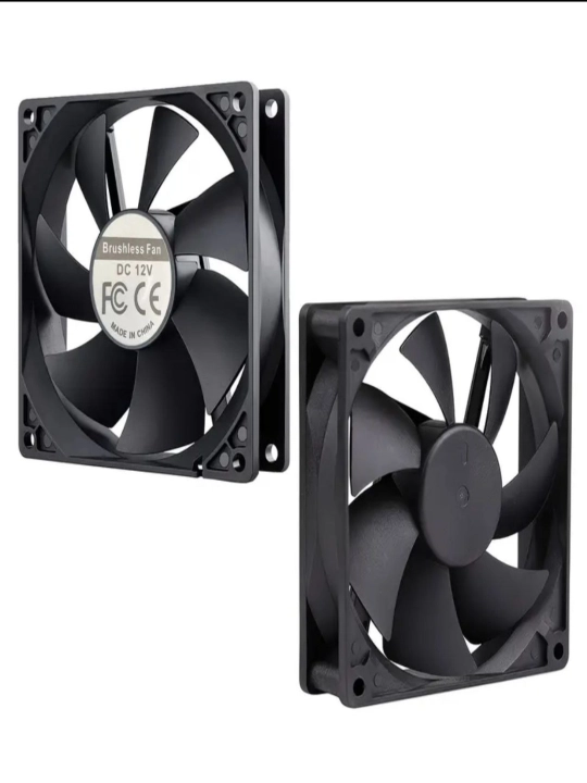 Sovutgich 2 simli, 3 Vt, 12V, 24V standart ventilyator, ovozsiz, 8/8 sm