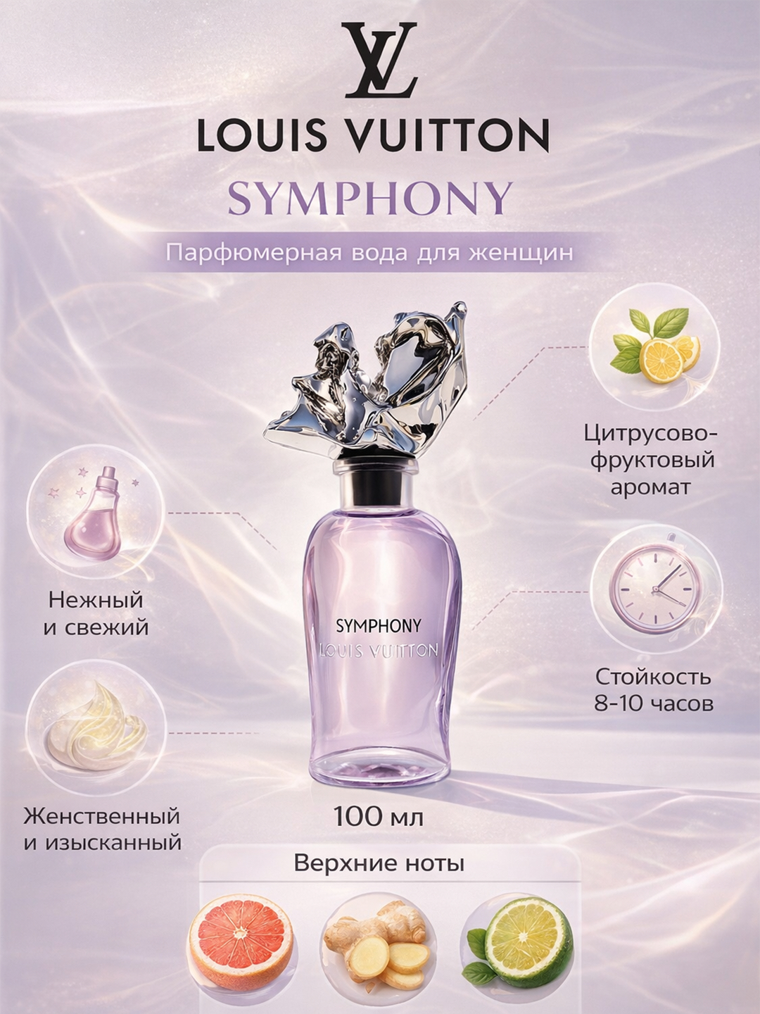Louis Vuitton Symphony Eau de Parfum, 100 мл — женский аромат 