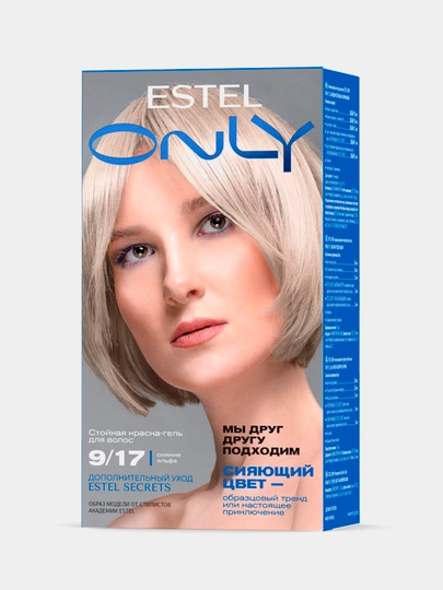 Краска-гель для волос Estel Only, стойкая, тон пепельно-коричневый блонд 9/17 - 