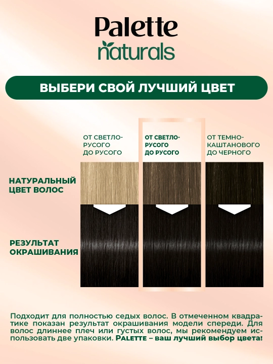 Краска для волос Palette Pnc 1-0, черный