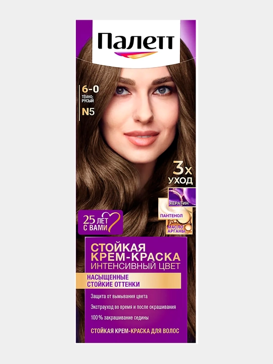 Краска Для Волос Palette, Темно Русый N5 6-0