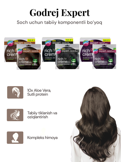Натуральная краска для волос Godrej Expert Rich Creme, 20gm
